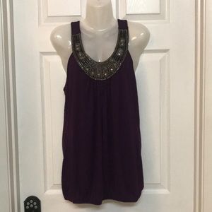 Purple beaded top